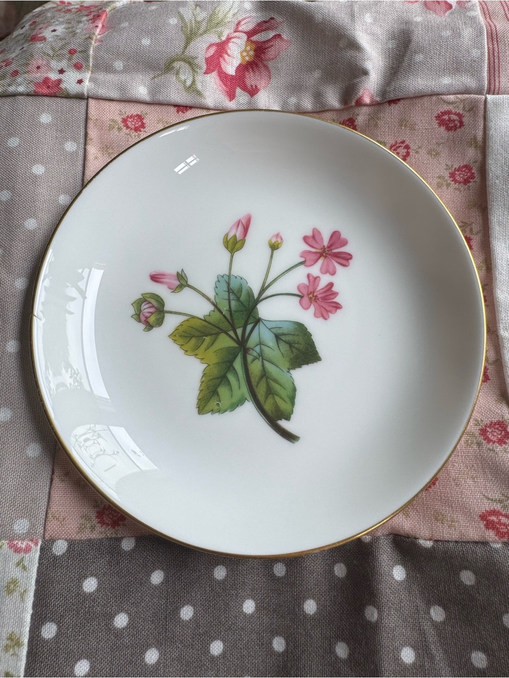 Vintage Minton Malva Pattern Bone China Saucer